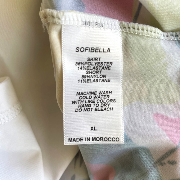 SOFIBELLA Women Size XL Multicolor Pull-On Lightweight Ruffled Activewear Skort - Picture 5 of 5